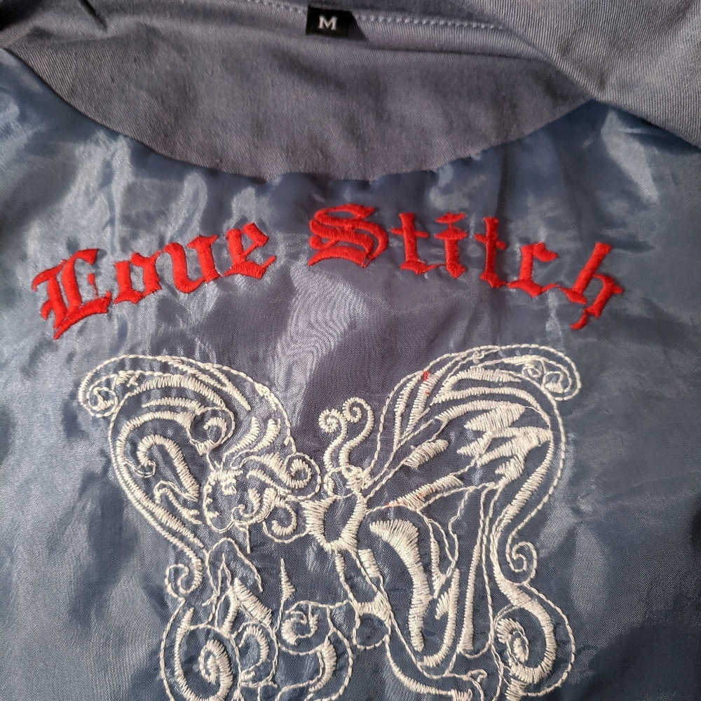 Women's Love Stitch denim jacket medium - Picture 2 of 3